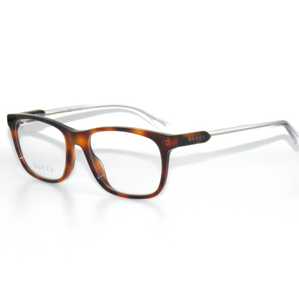 Gucci GG0490O 003 53 Havana Transparent Clear Eyeglasses 0490O